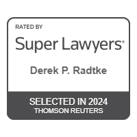 Super Lawyers badge - Derek P. Radtke 2024